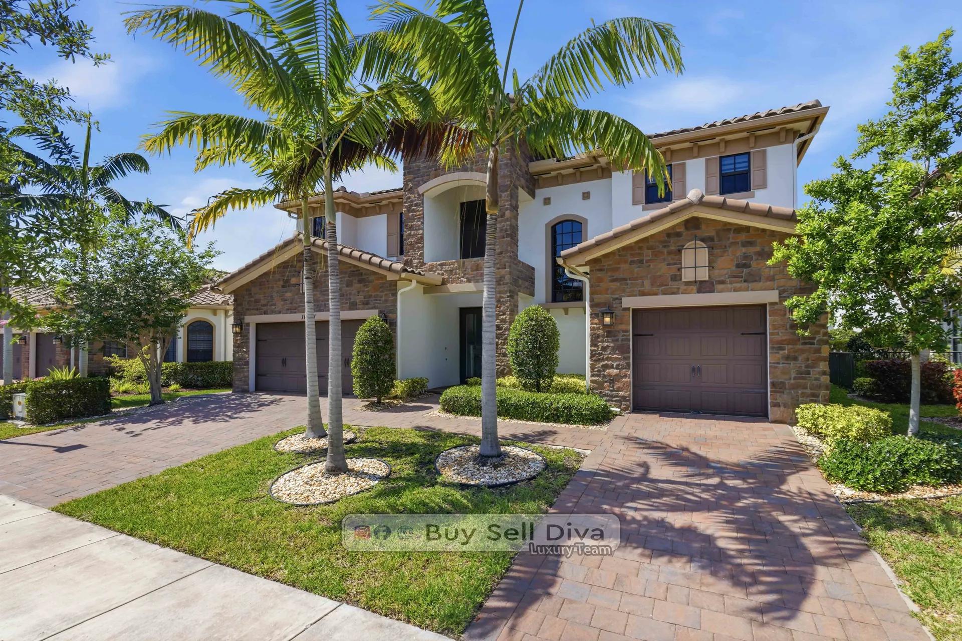 Luxury estate home for sale in Parkland Florida: 10271 Peninsula Place, 6 bedroom 6.5 bath in guard-gated MiraLago